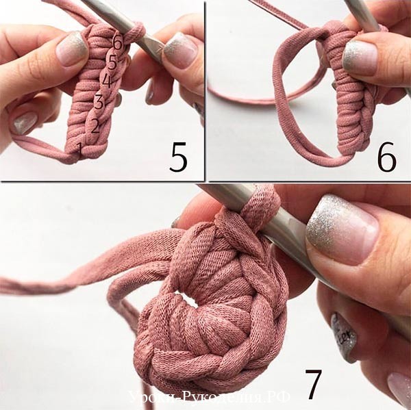 Корзинка с крышкой из трикотажной пряжи