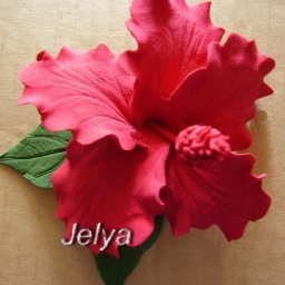 Гибискус из полимерной глины