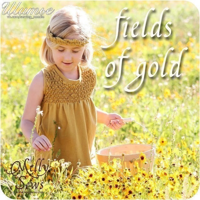 Платье с буфами для девочки из футболки Платье с буфами для девочки из футболки