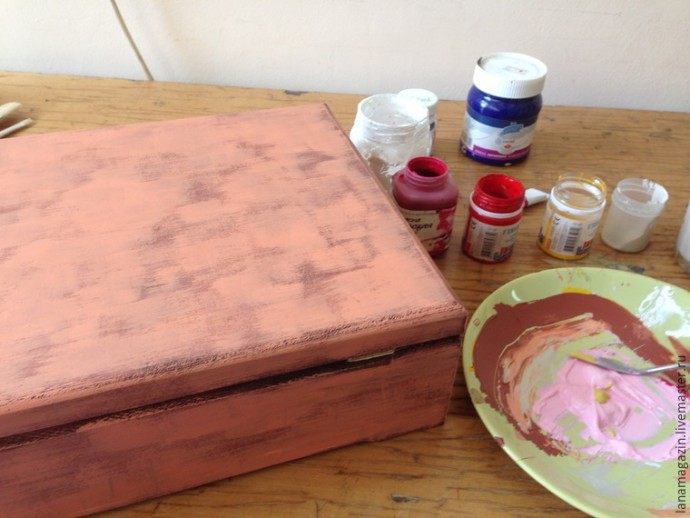 Состаренный фон шкатулки