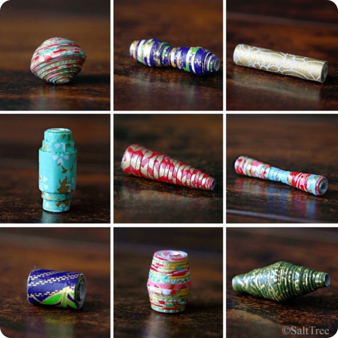 Украшения из бумажных бусин