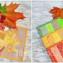 Подставки под горячее с осенними листьями