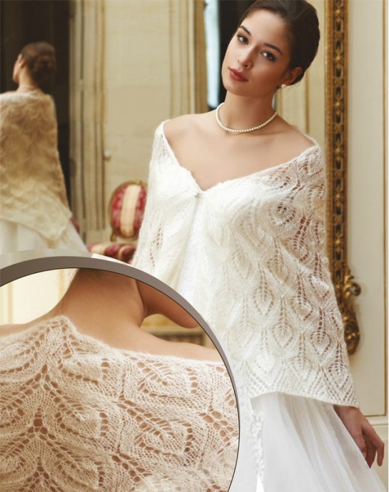 Нежный и воздушный узор для шалей и не только