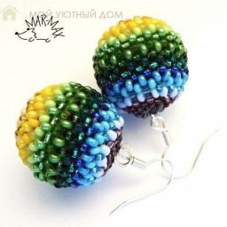 Оплетаем деревянную бусину бисером