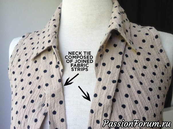 Переделка рубашки в элегантную блузку