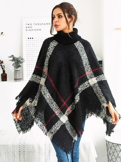 Универсальное пончо на весну