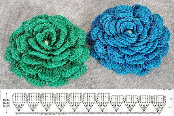 Вязаные цветы