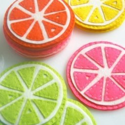 ​Цитрусовые подставки из фетра: мастер-класс