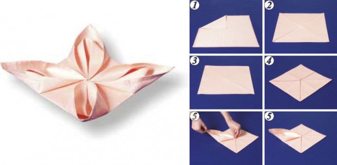 Как красиво сложить салфетку для праздничного стола