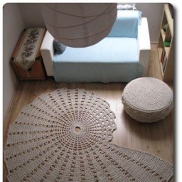 Коврик крючком оригинальной формы