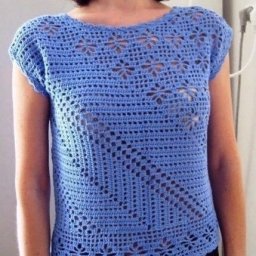 ​Красивый топ с диагональными узорами