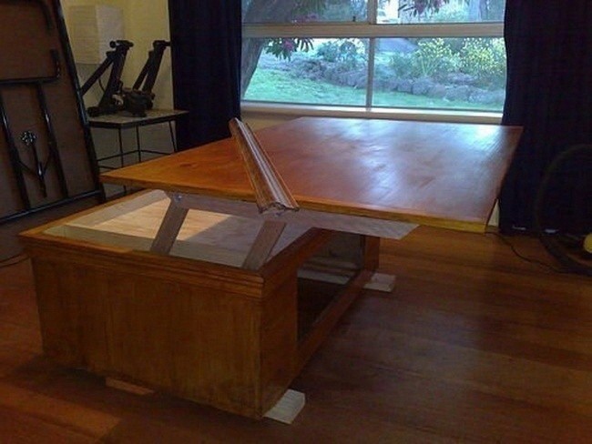 Журнальный столик с выдвижной столешницей своими руками