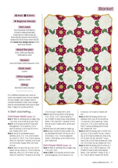 Плед из мотивов