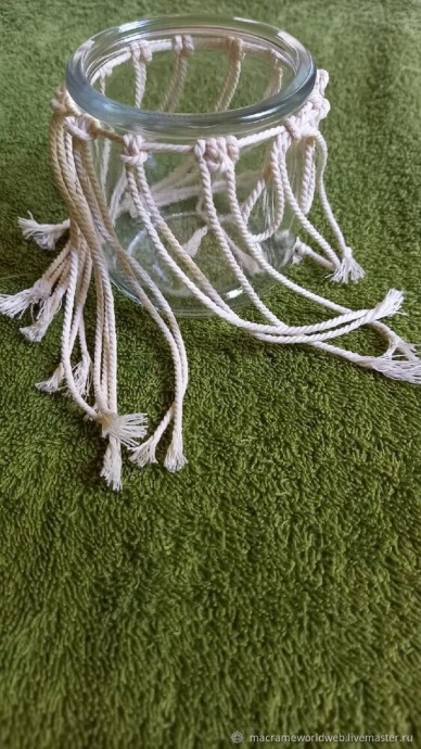 Подсвечник в технике макраме Подсвечник в технике макраме