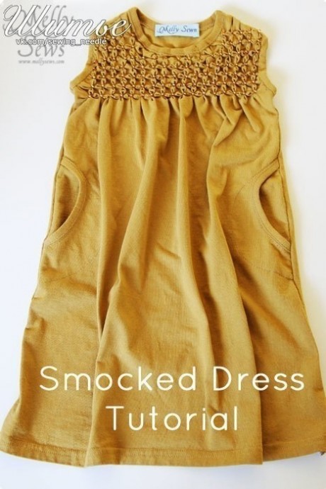 Платье с буфами для девочки из футболки Платье с буфами для девочки из футболки