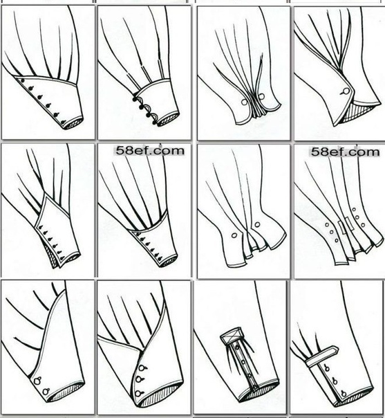 Варианты оформления низа рукава