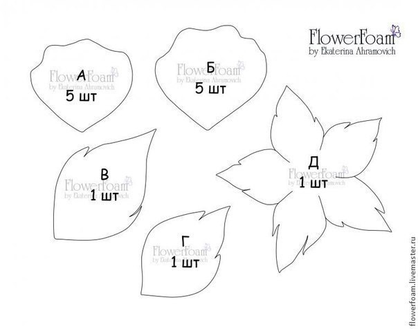 Фантазийный цветок из фоамирана: мастер-класс