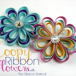 Цветочек из лент