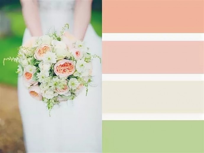 Лучшие сочетания цветов с персиковым