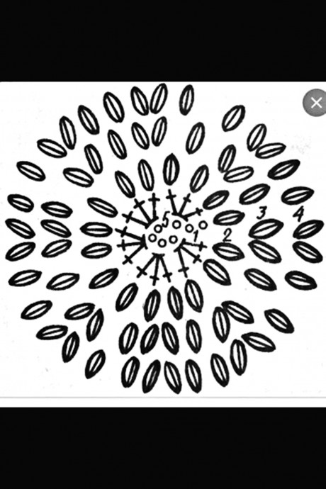 Узор шишечки: схема