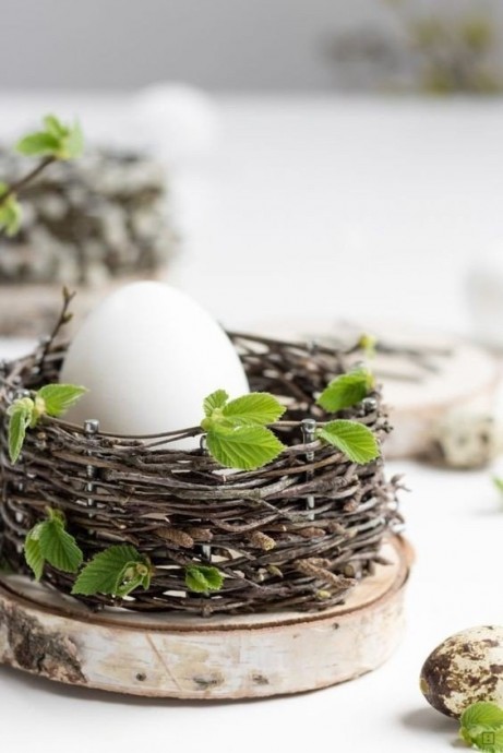 ​Корзинка из вербных веточек