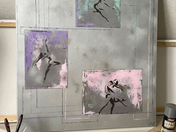 Интерьерная абстракция на холсте