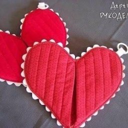 Кухонная прихватка в форме сердца