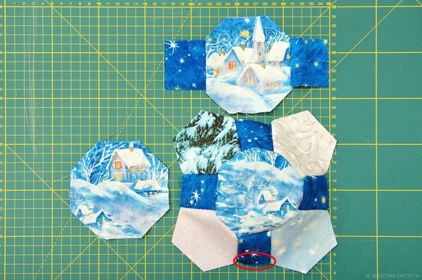 Мячики в технике пэчворк