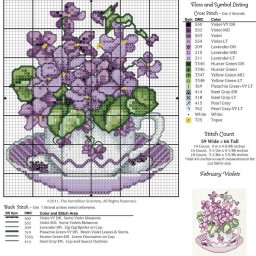 ​Фиалки крестиком