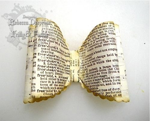 Бант из бумаги на открытку