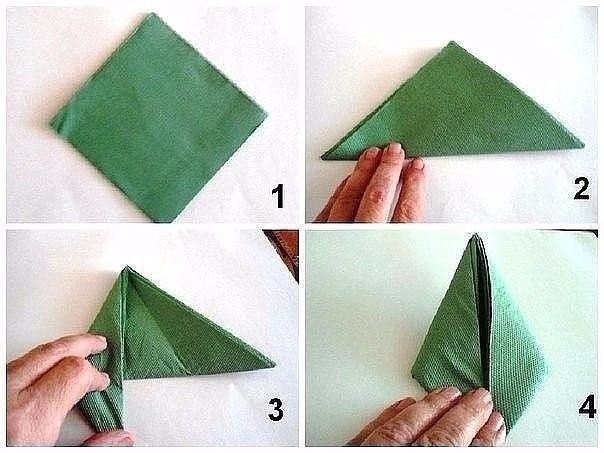 Лотос из салфеток