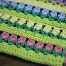 Узор крючком "Тюльпаны"