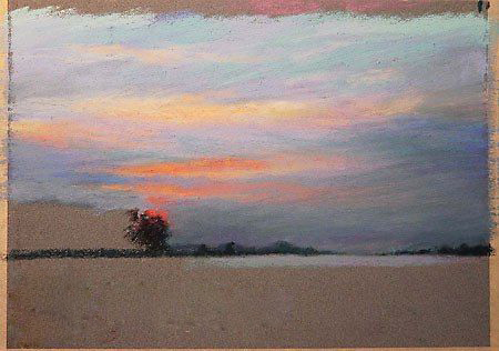 Рисуем закат на берегу моря