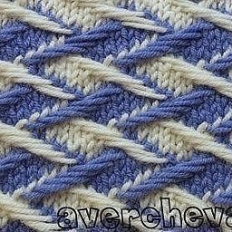 Тканый узор спицами