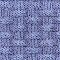 ​Узор "Плетёнка", состоящий только из лицевых и изнаночных петель
