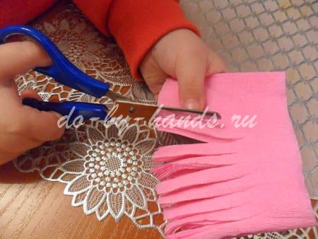 Букет цветов из креп бумаги