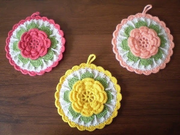 Цветочные прихватки