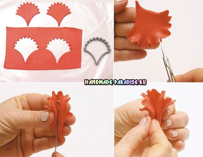 Гвоздика из холодного фарфора