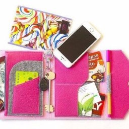 Яркий фетровый органайзер в сумку