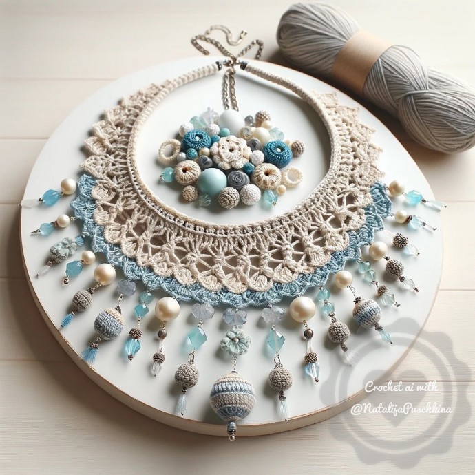 Оригинальные вязаные колье для стильного образа