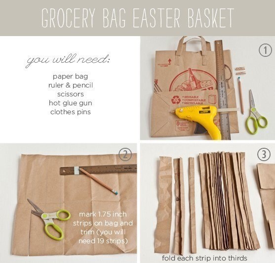 Подарочная корзинка из бумажных пакетов