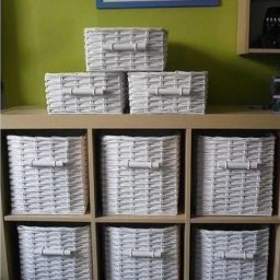 Корзинки из газетных трубочек