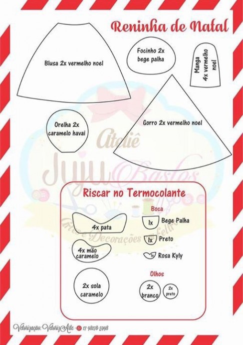 Новогодние олени из фетра