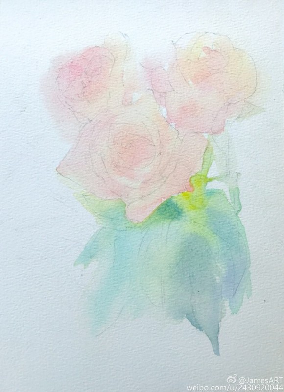 Розы акварелью Розы акварелью