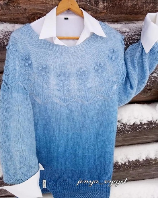 ​Свитер с морозными узорами