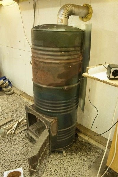 Печка в гараж своими руками