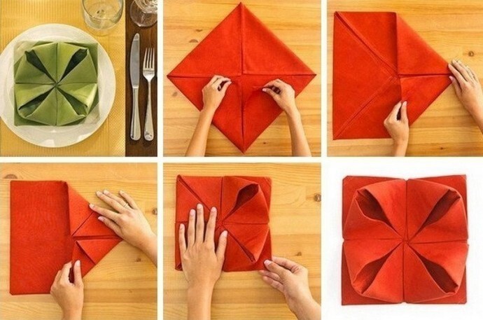 Складываем салфетки красиво