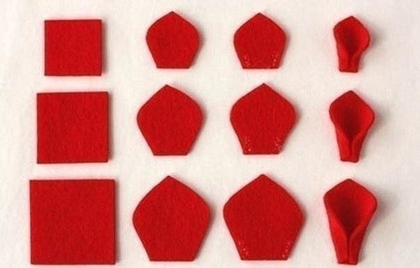 Декор подушки фетровым цветком