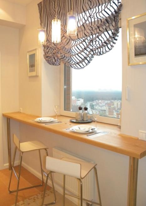 Кухонный стол вместо подоконника: идеи