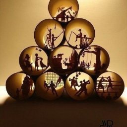 Маленькие миры внутри бумажных цилиндров